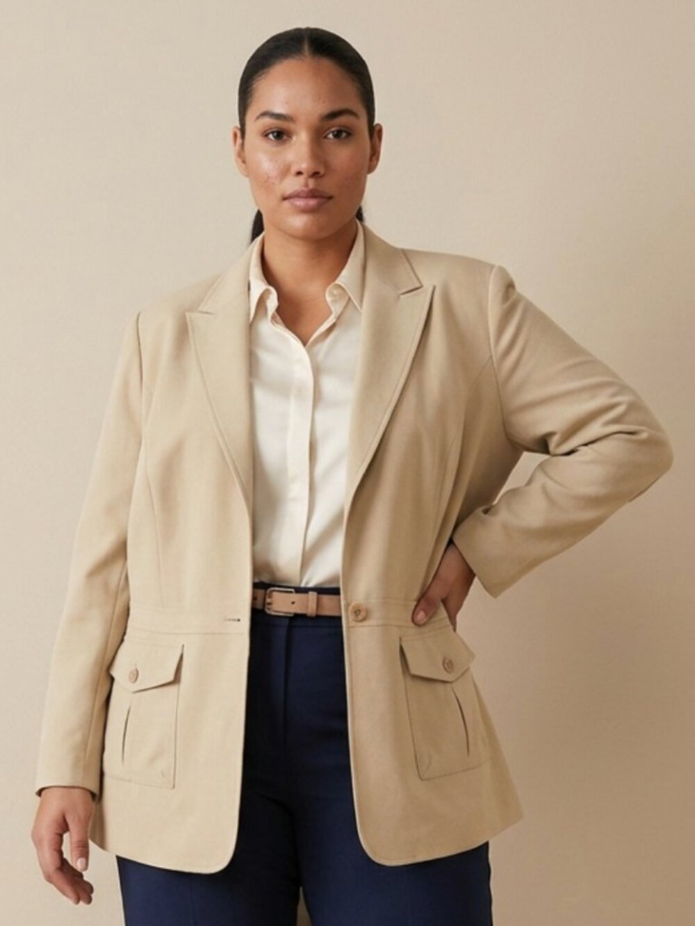 PHILOSPHY BY REPUBLIC | Tan Blazer Jacket Sz 22W